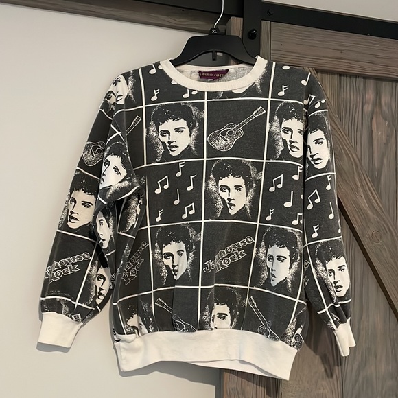 Liberty Flyer 80’s Vintage Elvis sweat shirt tagged medium made in USA 🇺🇸 - Picture 14 of 15